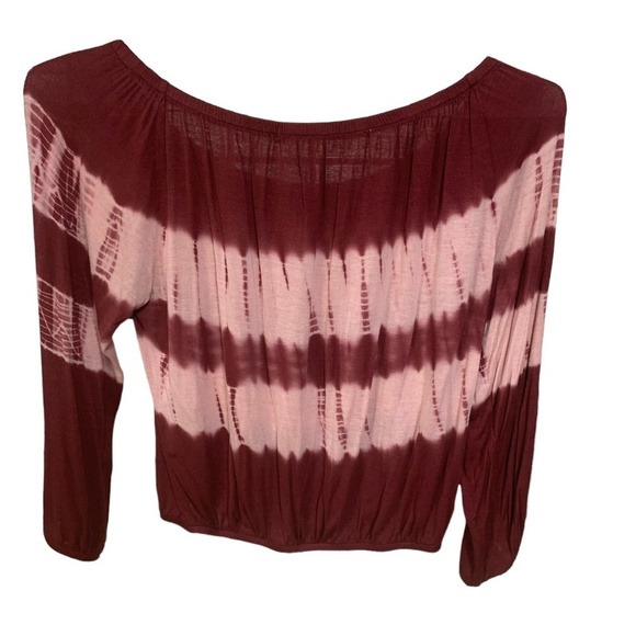 Bluenotes Pink and Red Striped Crop Long-Sleeve - Picture 2 of 2